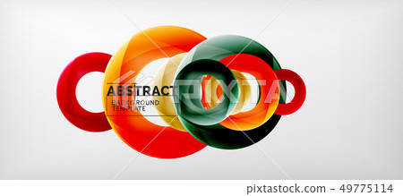 Colorful vector rings geometric abstract - Stock Illustration [49775114 ...