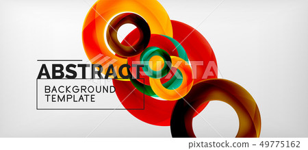 Colorful vector rings geometric abstract - Stock Illustration [49775162 ...
