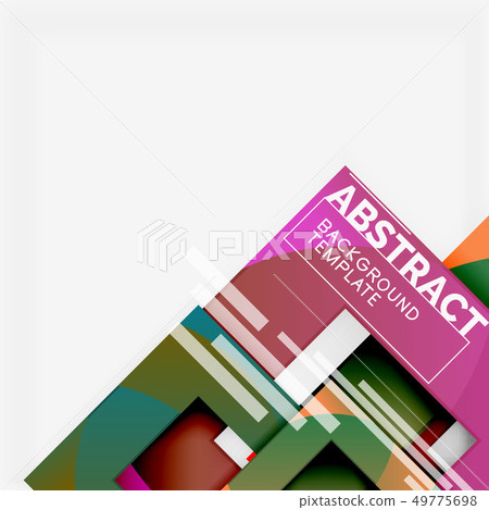 Color square composition with text. Geometric Color square composition with text. Geometric 49775698