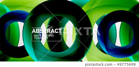 Flying circles geometric abstract background Flying circles geometric abstract background 49775699