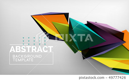 Abstract color triangles geometric background. Abstract color triangles geometric background. 49777426