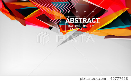 Abstract color triangles geometric background. Abstract color triangles geometric background. 49777428
