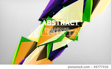 3d triangle geometric background design, modern 3d triangle geometric background design, modern 49777430