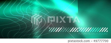 Glowing neon abstract lines, techno futuristic 49777700