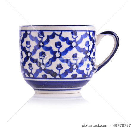 ceramic cup isolated on white background. 49778757