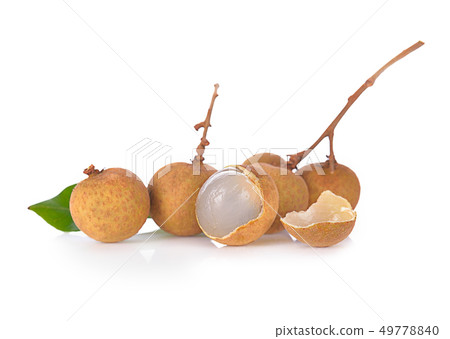 Fresh longan isolated on white background 49778840