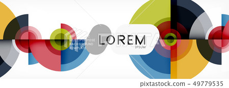 Circle geometric composition abstract background 49779535