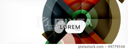 Round circles and triangles abstract background 49779548