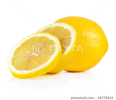 fresh lemons isolated on white background. fresh lemons isolated on white background. 49779810
