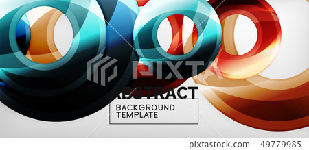 Glossy circles geometric background 49779985