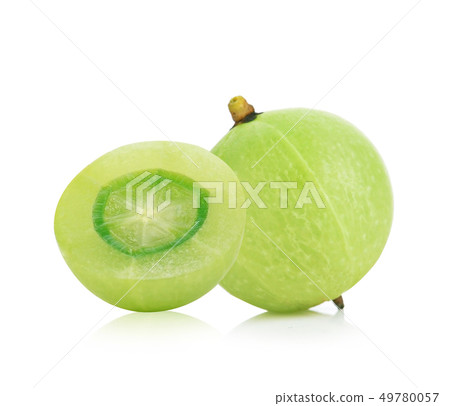 Indian gooseberry isolated on white background Indian gooseberry isolated on white background 49780057