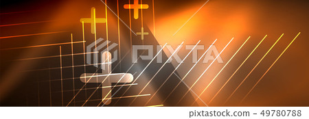 Shiny glowing lights neon color design background 49780788