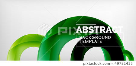 Flying circles geometric abstract background 49781435