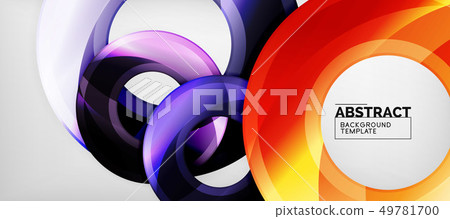 Glossy circles geometric background Glossy circles geometric background 49781700