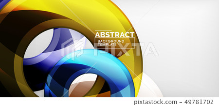 Glossy circles geometric background 49781702