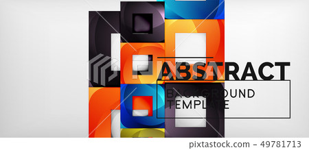 Background with color squares composition, modern Background with color squares composition, modern 49781713