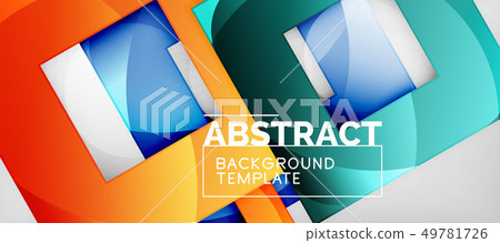 Background with color squares composition, modern 49781726