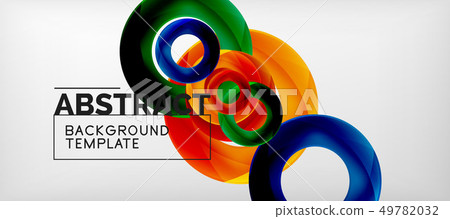 Colorful vector rings geometric abstract - Stock Illustration [49782032 ...