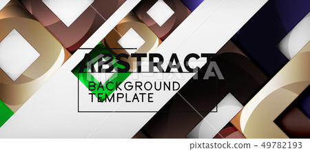 Background with color squares composition, modern 49782193