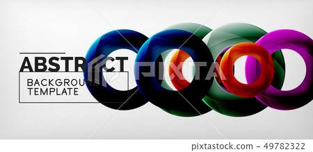 Flying circles geometric abstract background Flying circles geometric abstract background 49782322