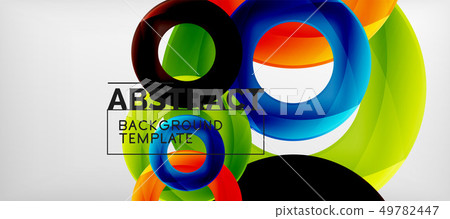 Colorful vector rings geometric abstract - Stock Illustration [49782447 ...