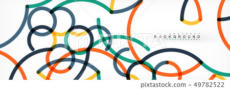 Curly wave lines abstract background design, 49782522