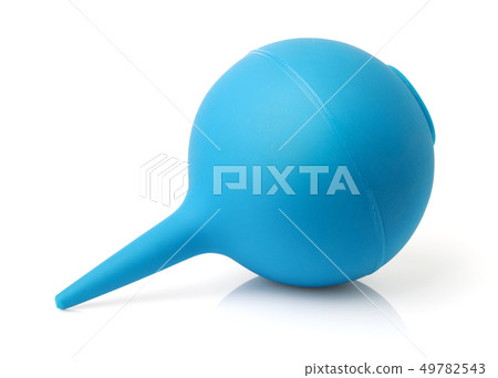 Blue rubber bulb syringe 49782543