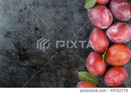 organic plums place for text organic plums place for text 49782779