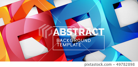 Background with color squares composition, modern 49782898