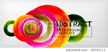 Colorful vector rings geometric abstract - Stock Illustration [49783111 ...