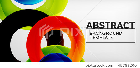 Colorful vector rings geometric abstract - Stock Illustration [49783200 ...