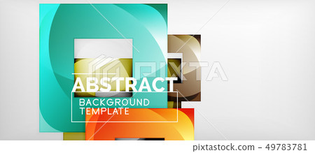 Square background, abstract squares on grey, 49783781