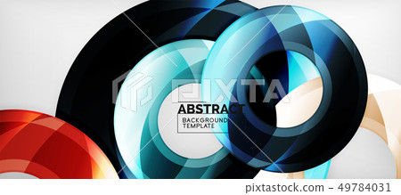 Glossy circles geometric background Glossy circles geometric background 49784031