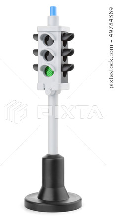 Toy plastic traffic light 49784369