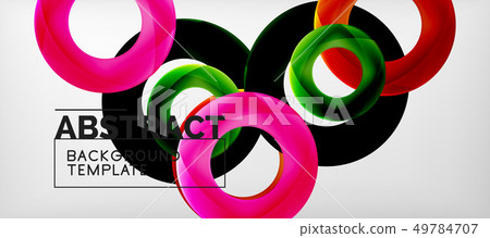 Colorful vector rings geometric abstract - Stock Illustration [49784707 ...