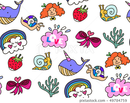 Doodle pattern Doodle pattern 49784759