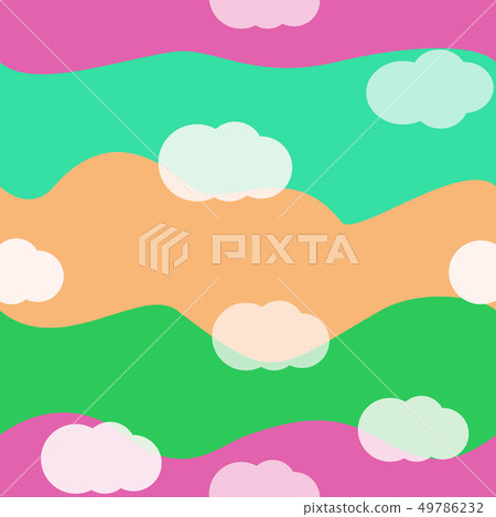Clouds bright colors seamless pattern vector 49786232