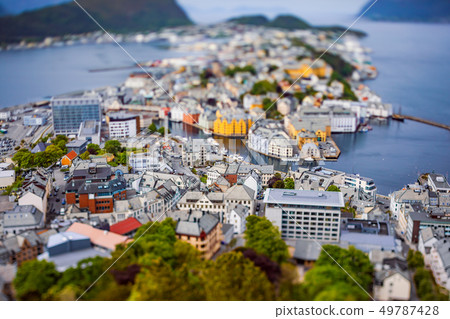 Aksla at the city of Alesund tilt shift lens, 49787428