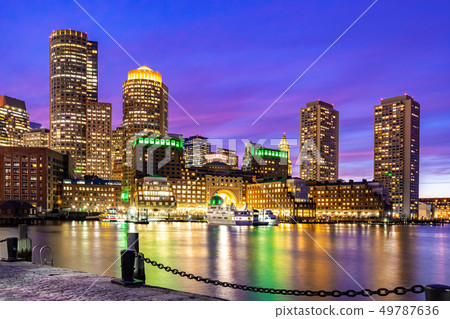 Boston Downtont night 49787636