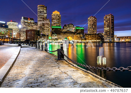 Boston Downtont night Boston Downtont night 49787637