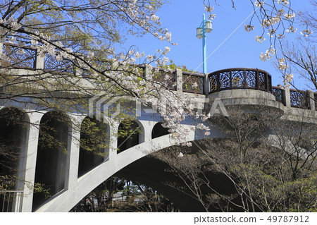 從Otonashi親水公園北區,東京看到的Otonashi橋(Otenashibashi) 從Otonashi親水公園北區,東京看到的Otonashi橋(Otenashibashi) 49787912