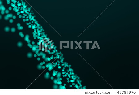 Futuristic network connecting dots - Computer 49787970