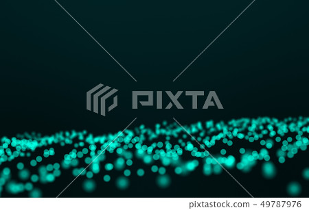 Abstract 3d rendering futuristic dots and lines. Abstract 3d rendering futuristic dots and lines. 49787976