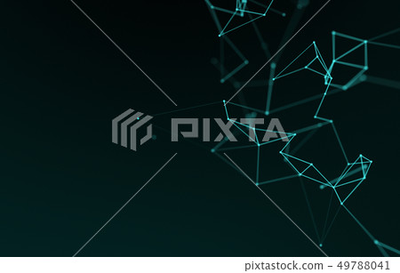 Abstract polygonal space low poly dark background Abstract polygonal space low poly dark background 49788041