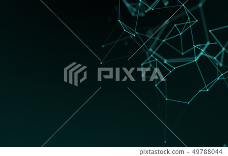 Abstract connected dots. Technology concept 49788044