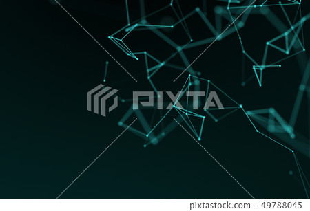 3d rendering Abstract futuristic dots and lines. 49788045