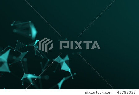 Abstract 3d rendering of chaotic structure. Plexus 49788055