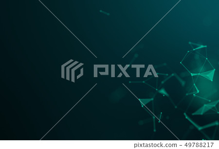 Abstract polygonal space low poly dark background 49788217