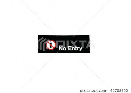 black no entry sign box in airport terminal  49788560