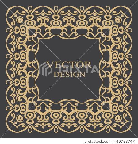 Gold baroque frame. 49788747